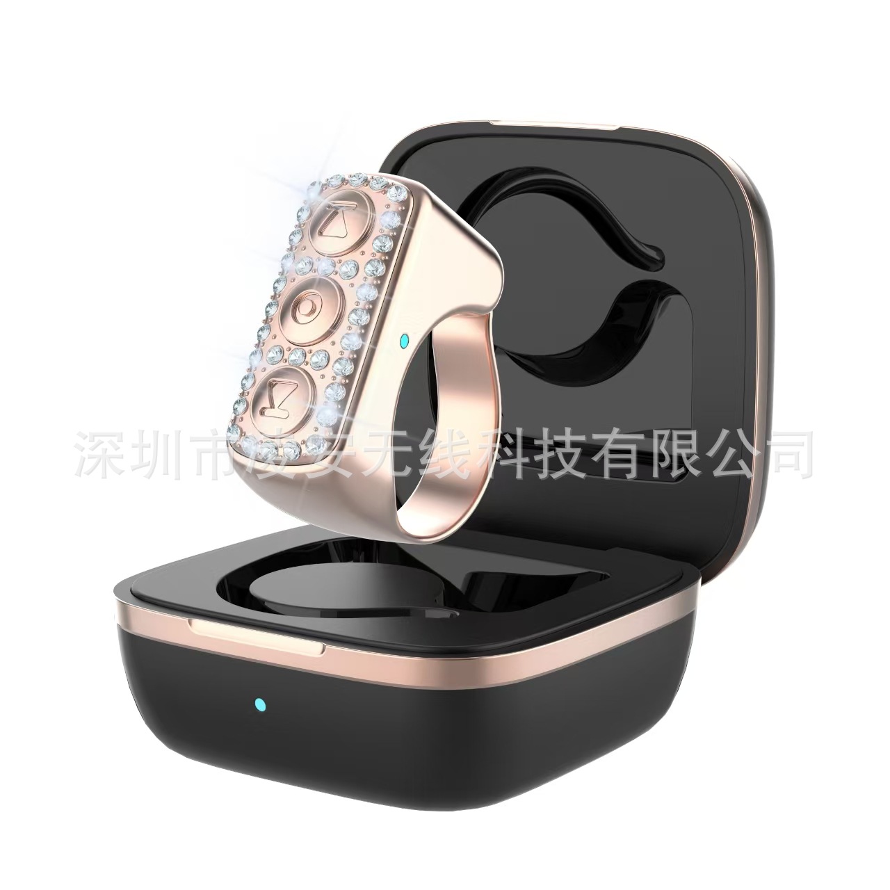 TikTok phone Bluetooth video page turner photo video remote control smart diamond inlaid ring finger ring