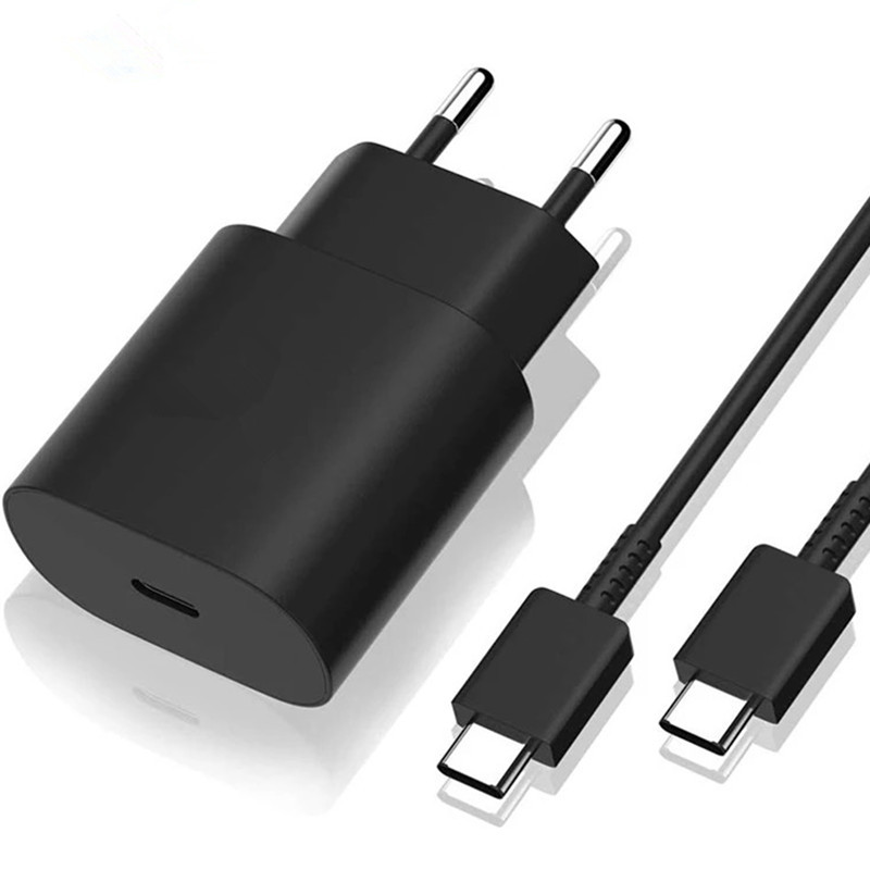 Set 25W PD Fast Charger EU US Type-C Charging Head