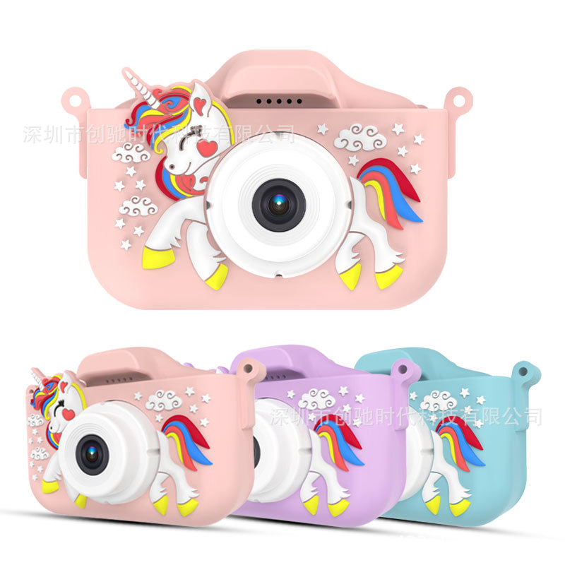 X10s Unicorn Children's Camera Digital Mini Camera HD Dual Camera Toy Gift