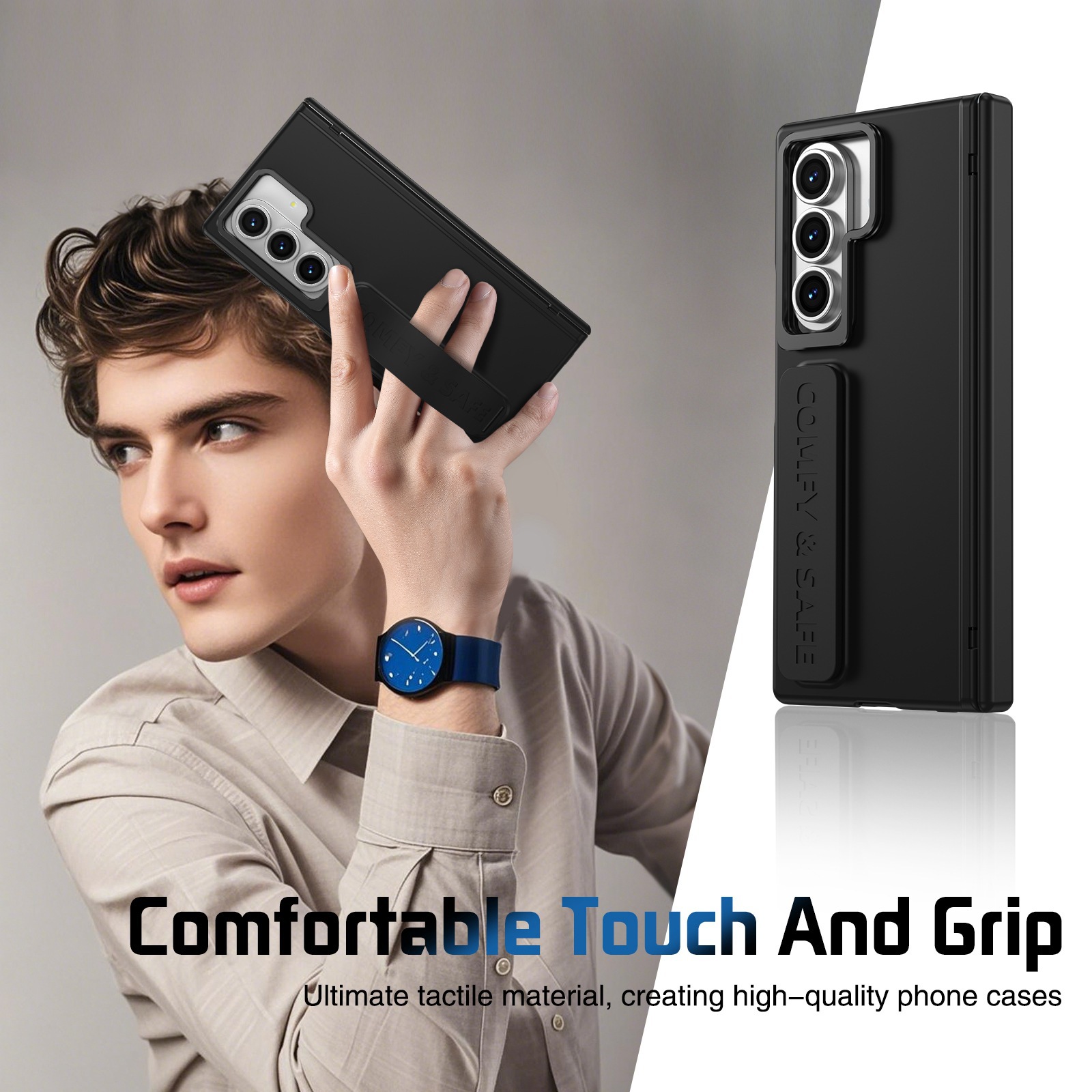 For Samsung Z Fold8 Ultra Phone Case Hinge Full Coverage Lens Bracket Strap Skin Feel Film Anti-Fall