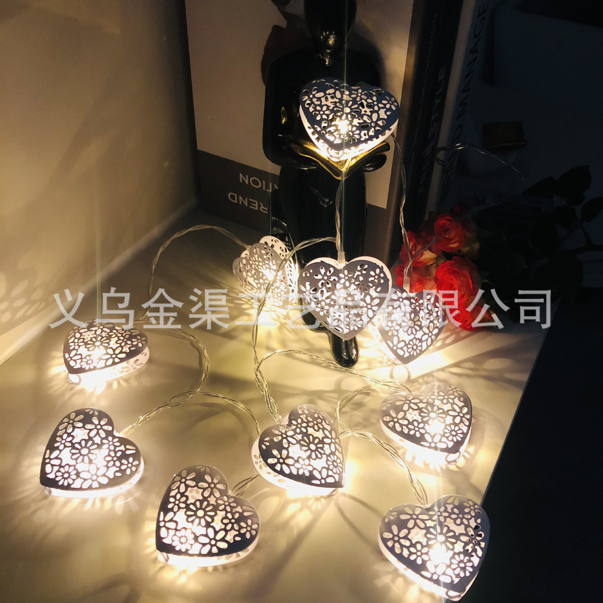 2023 New Spring Valentine's Day Decorative Lights LED Heart Light String Heart Shape Light String Confession Car Decoration