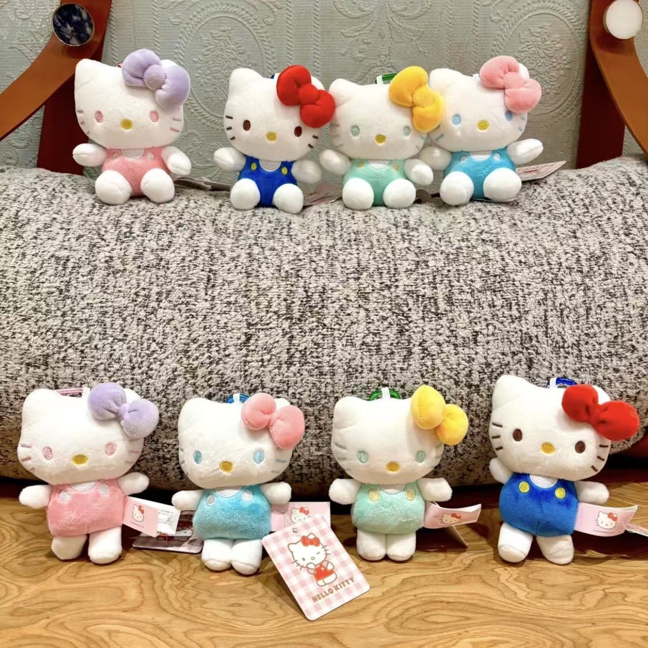 Sanrio genuine hellokitty plush toy doll pendant keychain bag charm toy Kitty cat wholesale