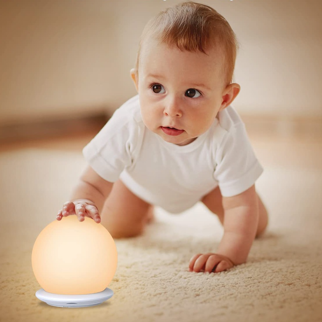 LED sensor light children's bedroom tap light baby feeding bedside lamp timed color-changing night light