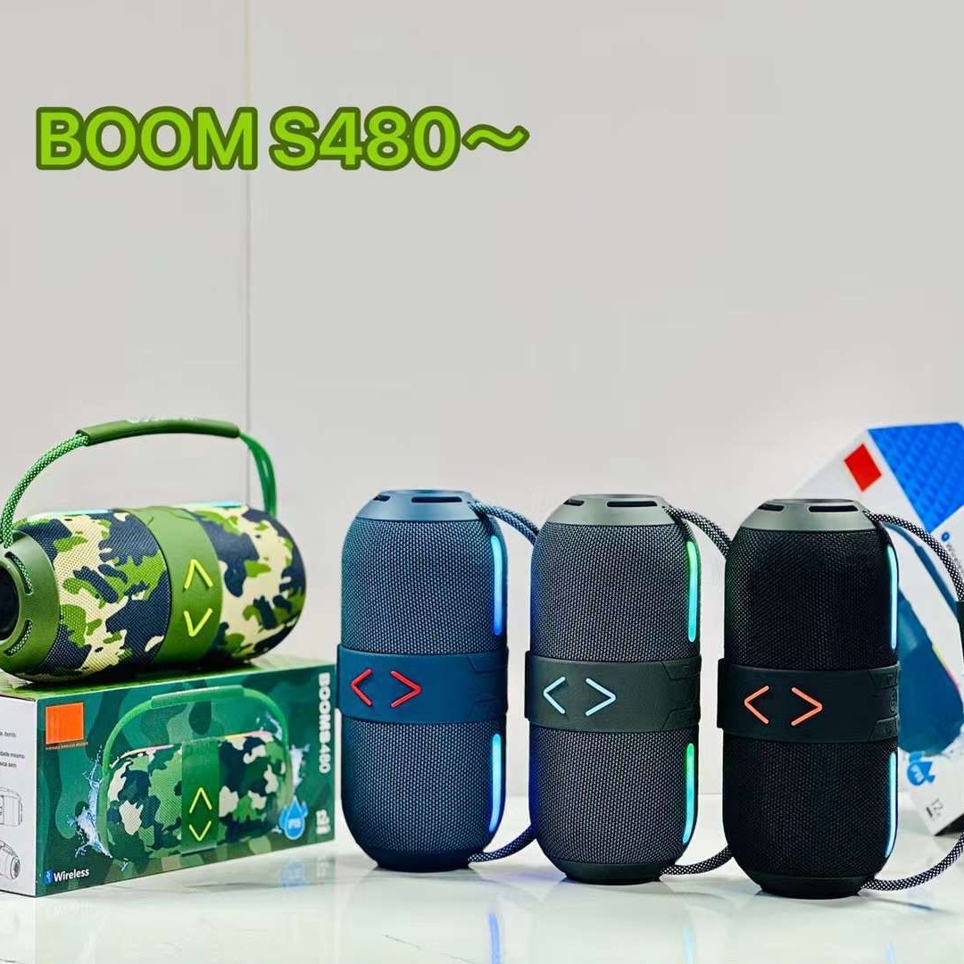 S480 Portable Wireless Bluetooth Speaker RGB Fabric Camouflage Heavy Bass High Quality Home