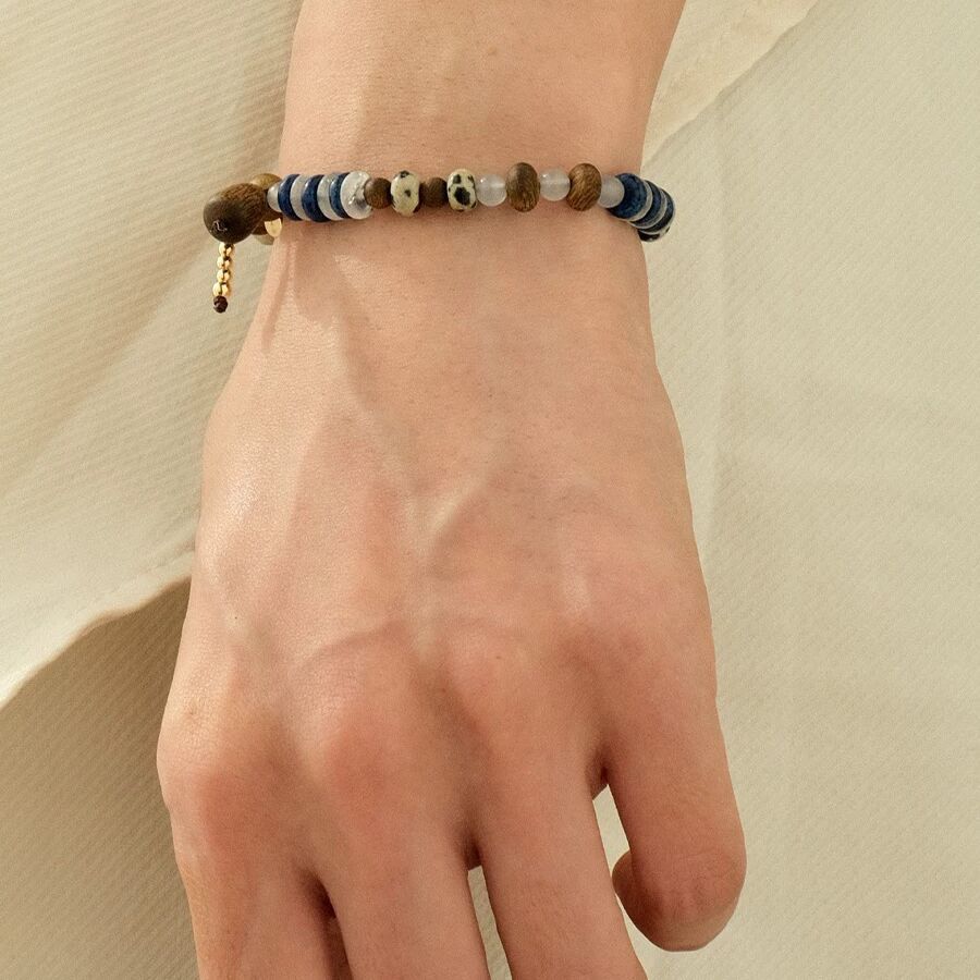 Agarwood Echo Bracelet New Chinese Style Agarwood Natural Stone Bracelet for Women 2025 Spring Summer New