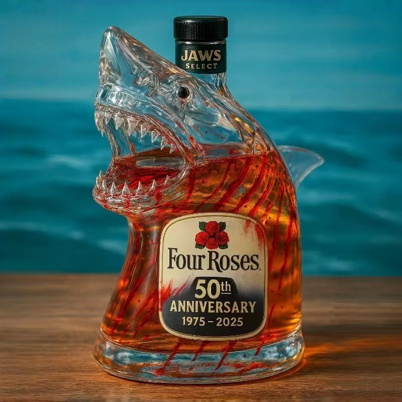AnimalWhiskeyBottle glass bottle new shark whiskey decanter
