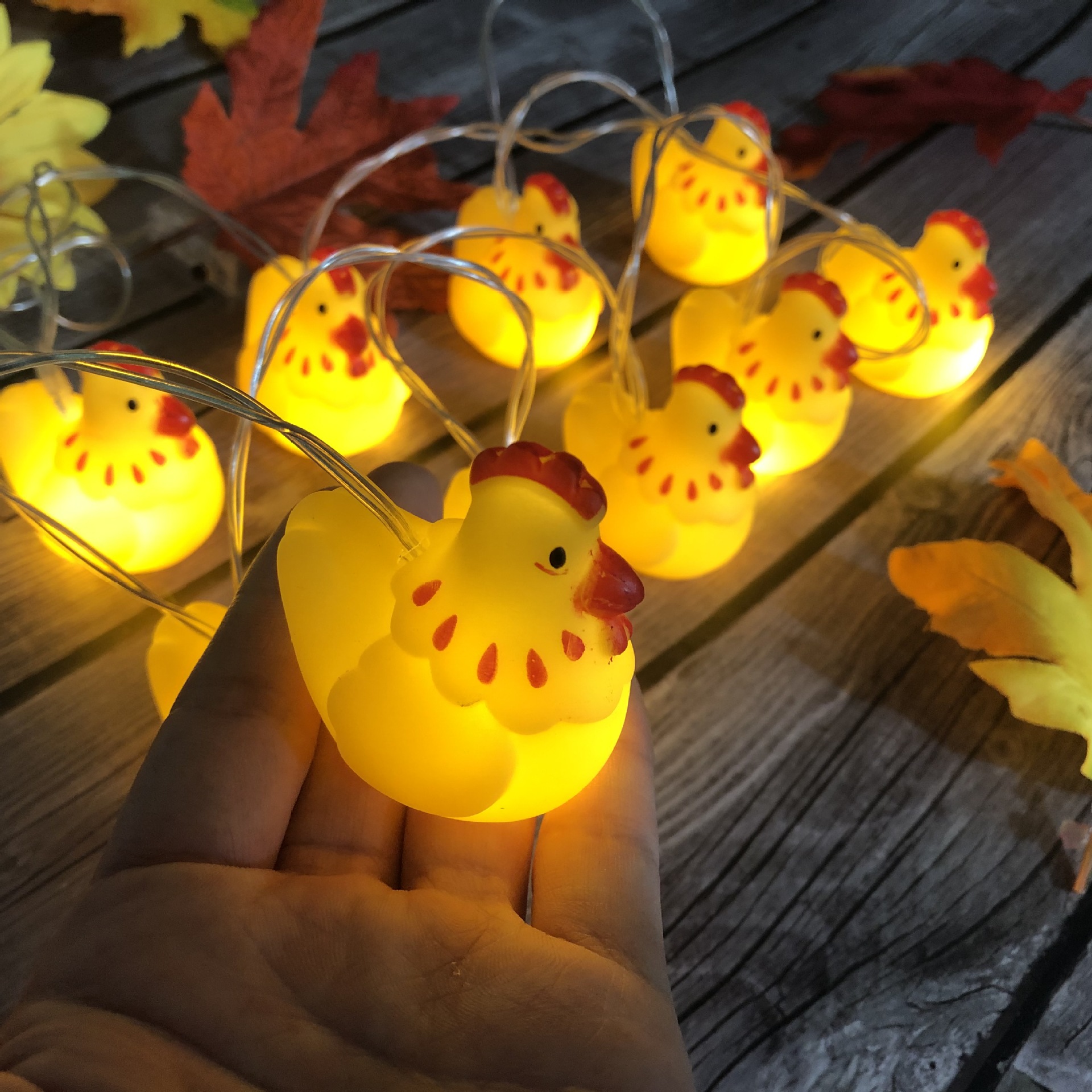 New Thanksgiving Decoration LED Halloween Turkey Light String Maple Leaf Vine USB Light String Christmas