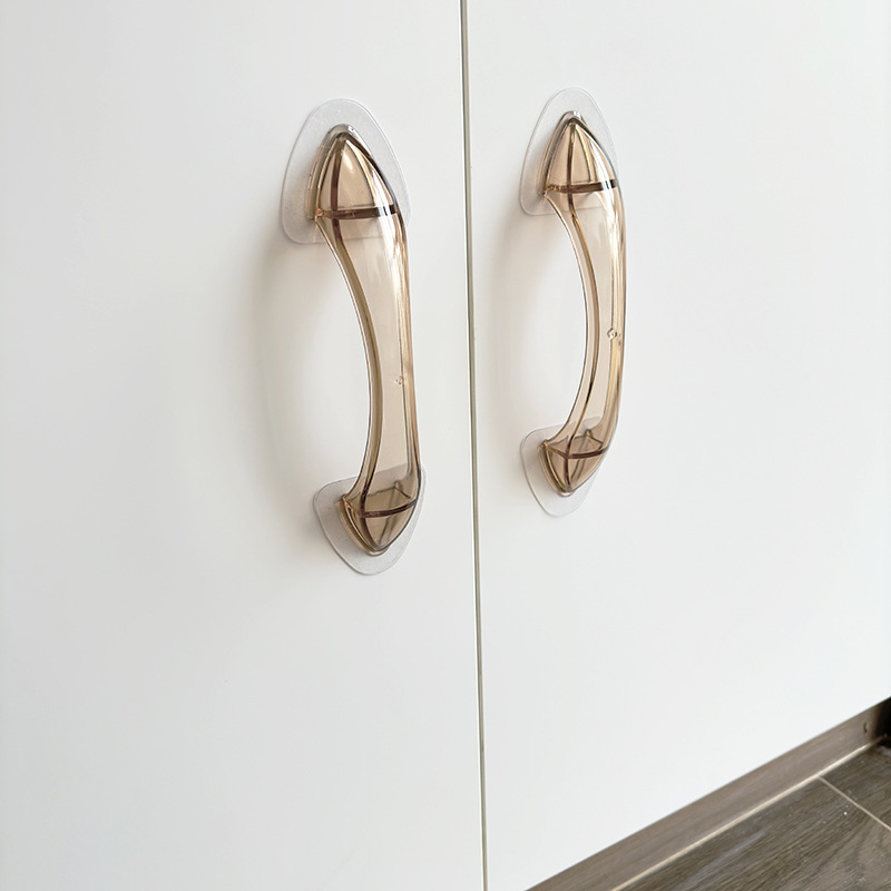 No-drill balcony large sliding door auxiliary handle, bathroom glass sliding door handle, cabinet drawer adhesive door pull