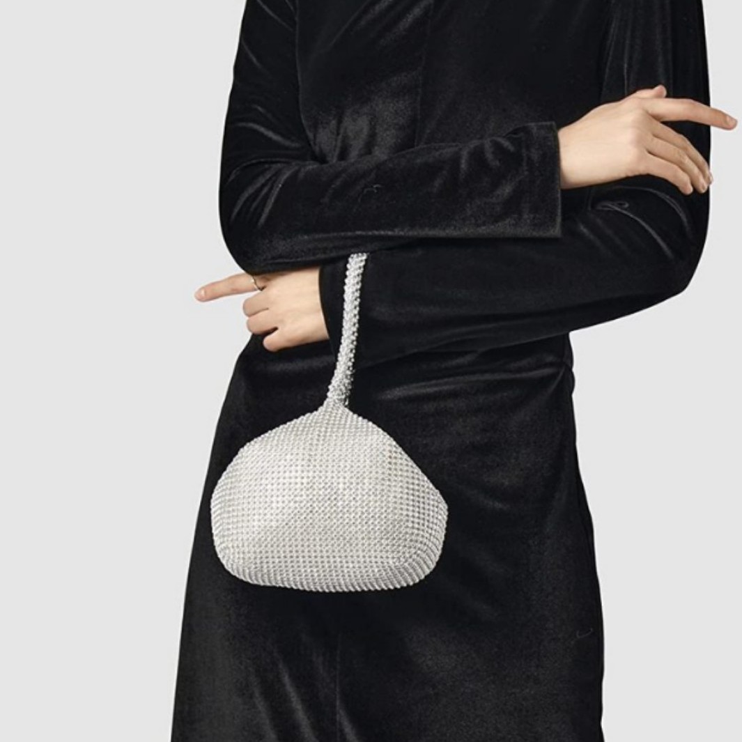 Large Mine Bag Evening Bag Pure Handmade Rhinestone Evening Bag Clutch Banquet Bag Women's Handbag Diamond Bag