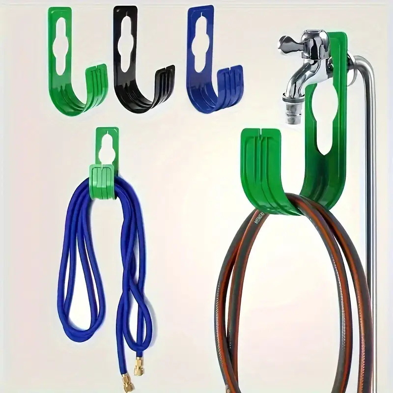 Wall-mounted Garden Retractable Hose Storage Rack Outdoor Water Tap Hook Garden Organizer Soft Hose Storage Wall-mounted
