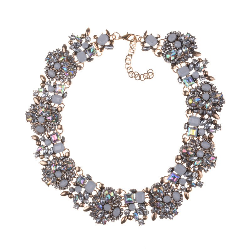 Necklace necklace crystal gem collarbone chain accessories new product