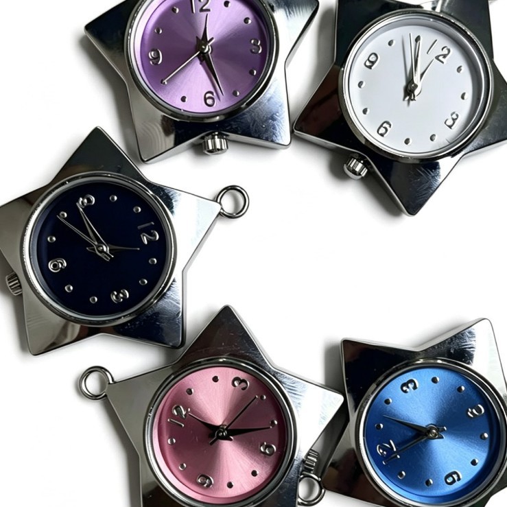 Star-shaped wall clock decorative quartz clock simple home ornament hanging decoration multi-color optional