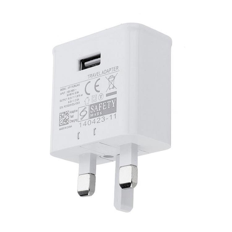 Three-pin UK standard 3.0 fast charger for Samsung S6/7/8/10 phone universal USB charger 2A