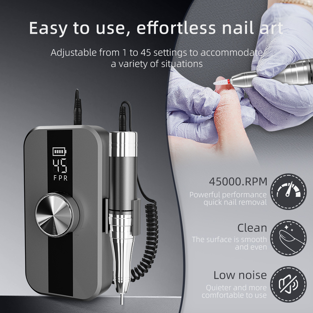 Nail Drill and Manicure Machine, 45000 RPM Professional Electric Nail File for Removing Dead Skin