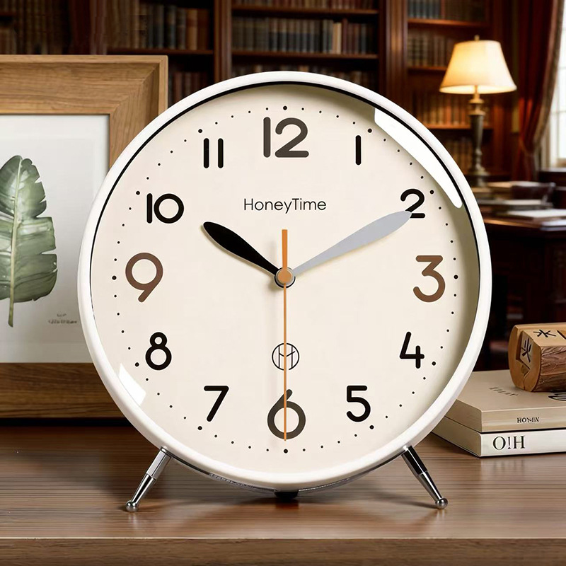 Desktop Clock 2026 New, Tabletop Clock for Living Room Large Size, Simple Silent Alarm Clock Clock Ornament