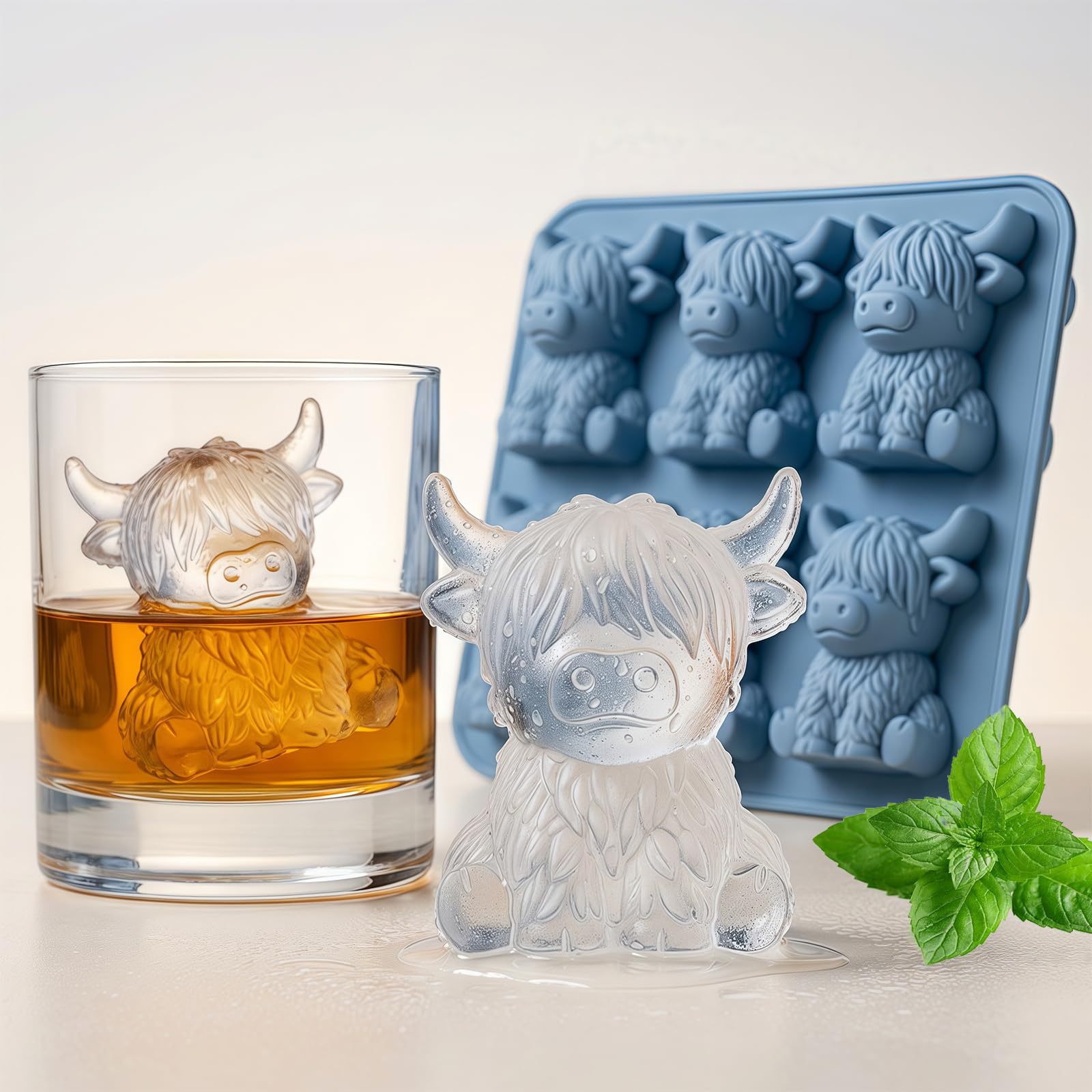 New Cute Bunny Silicone Mold Highland Cow Silicone Mold