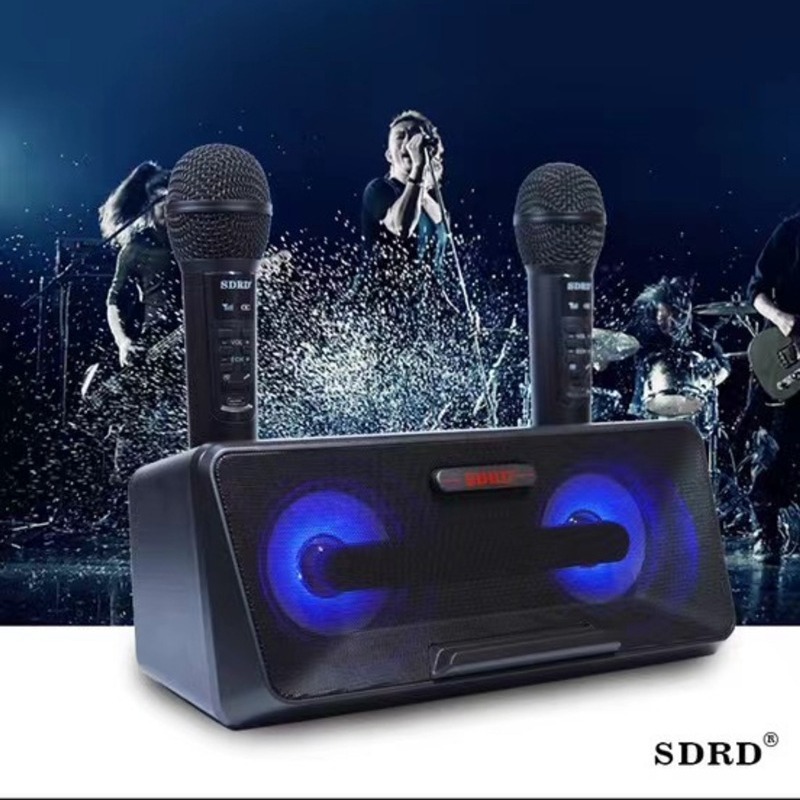 Wireless Microphone Home KTV Outdoor Portable Microphone Mobile Bluetooth Speaker Karaoke Machine Speaker SD301S