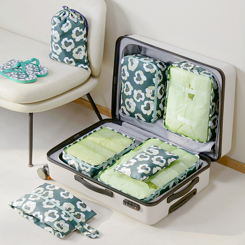New Travel Storage Bag Seven-Piece Set Storage Bag Portable Divided Travel Bag Clothing Bag