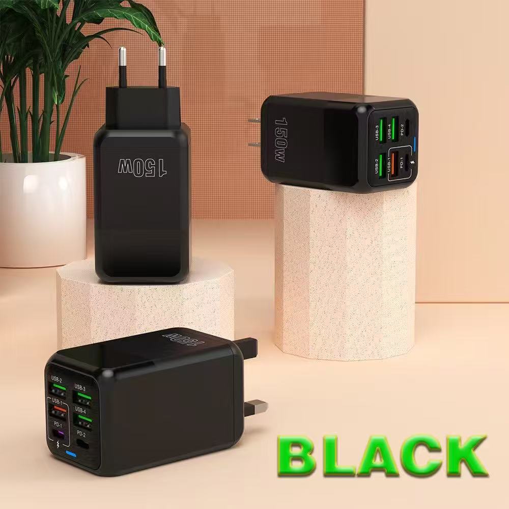 Multi-Port Charging Plug for Apple Huawei Xiaomi 150W All Protocols 150W PD60W High Power