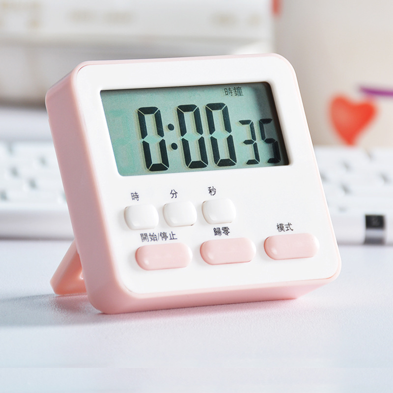 Kitchen Timer Student Self-Discipline Timer Kitchen Reminder Function Clock Alarm Silent Flagship