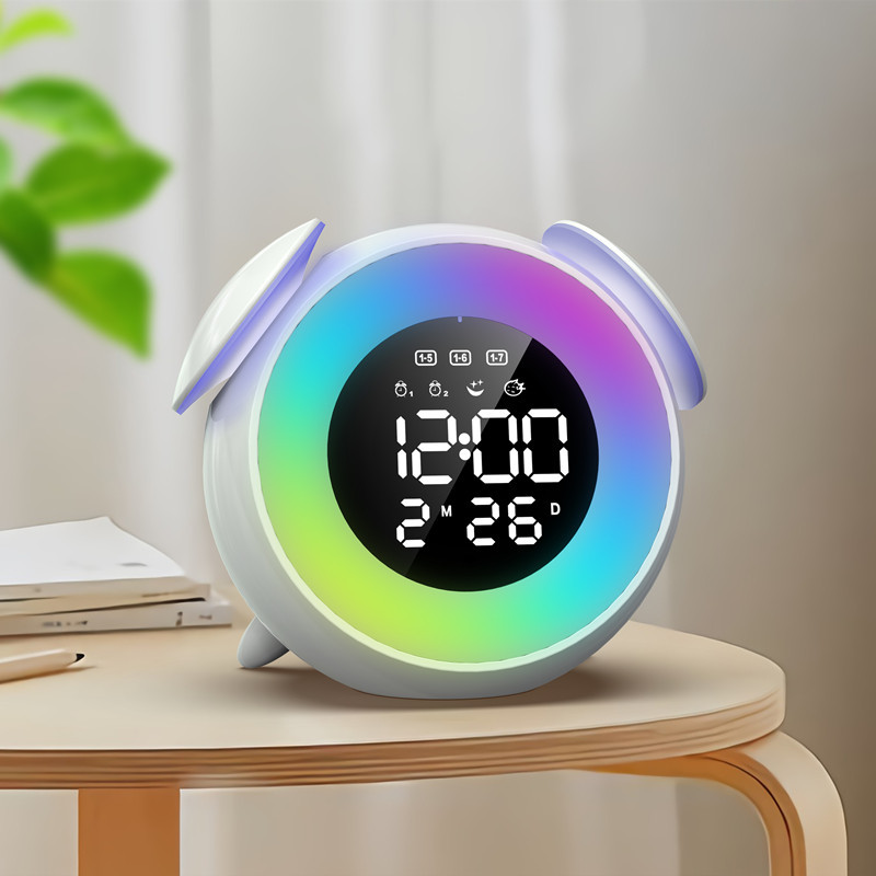 New Seven-Color Electronic Alarm Clock Student Dormitory Electronic Alarm Clock Children Alarm Clock