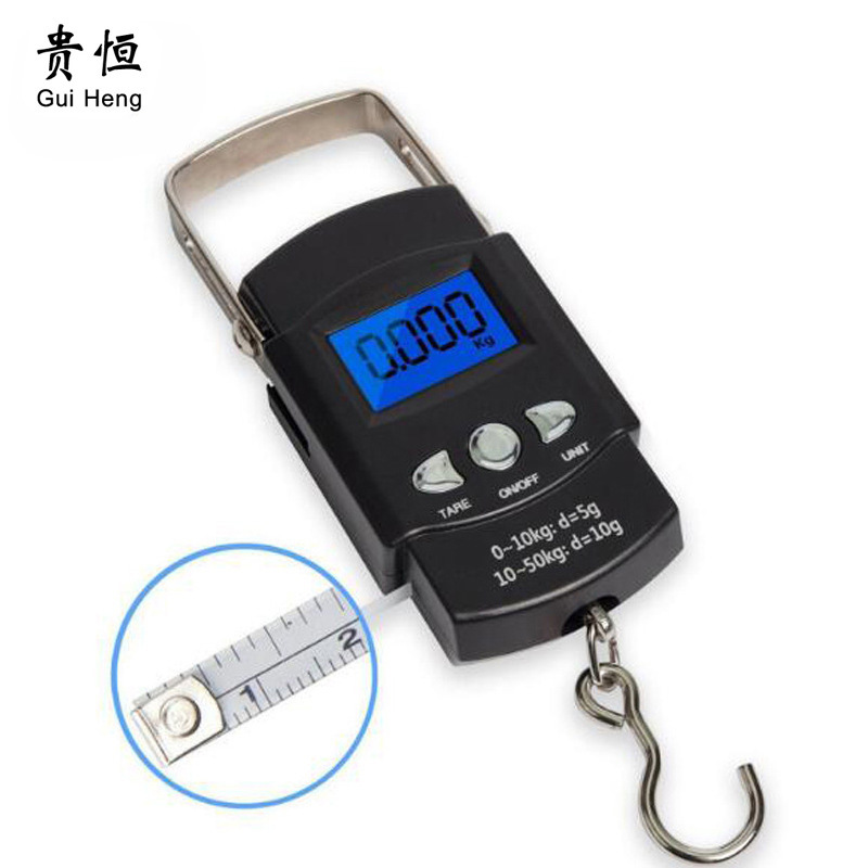 electronic scale portable hanging scale with tape measure luggage scale mini fishing scale express scale