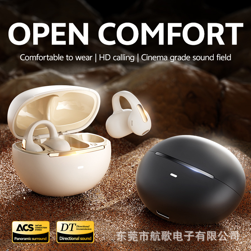 2025 new ear-clip wireless Bluetooth earphones M136 stereo sound effect noise-canceling sports running earphones