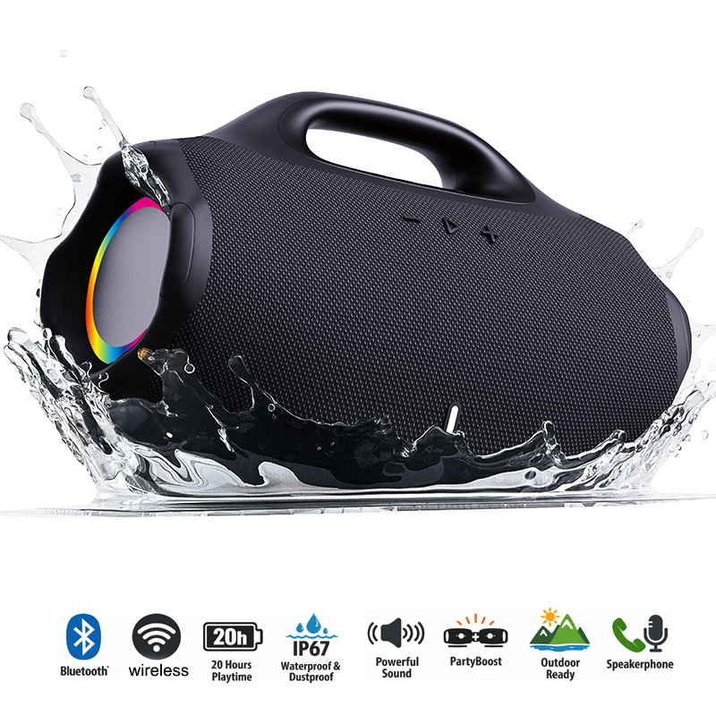 40W LED BOOMBOX4 Big War God 4 LED Light Wireless Bluetooth Speaker Outdoor Portable Customizable