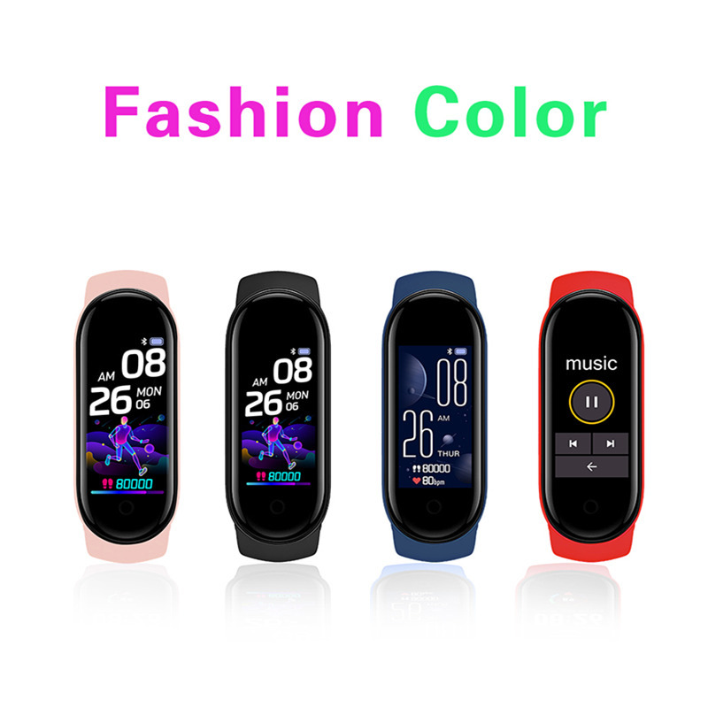 M5 Smart Bracelet Men Blood Pressure Heart Rate Color Screen Bluetooth Pedometer Sports Bracelet Watch Women Mi5