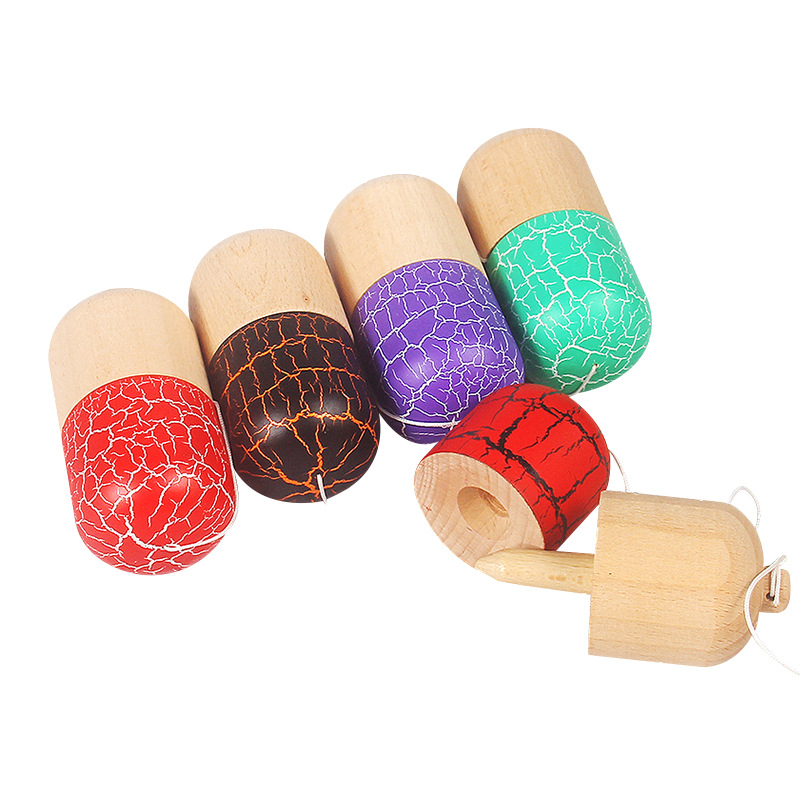 Wooden Superb Feel Skill Cup, Cracked Pill Top Cup, Sword Cup, Skill Ball and Sword Ball Interactive Toy