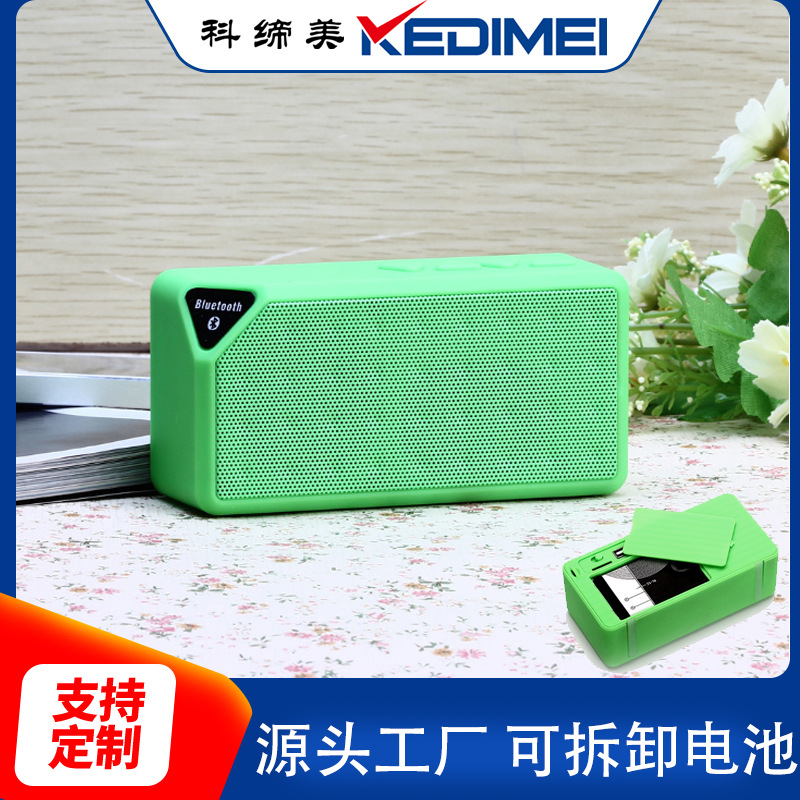 2027 Removable Battery Wireless Bluetooth Speaker X3 Mini Portable Outdoor External Battery Replaceable Gift Small