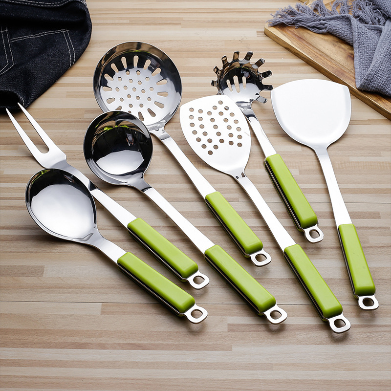 Kitchen home tools, cooking spatula and spoon set, rice spoon, frying spatula, stainless steel gift box set
