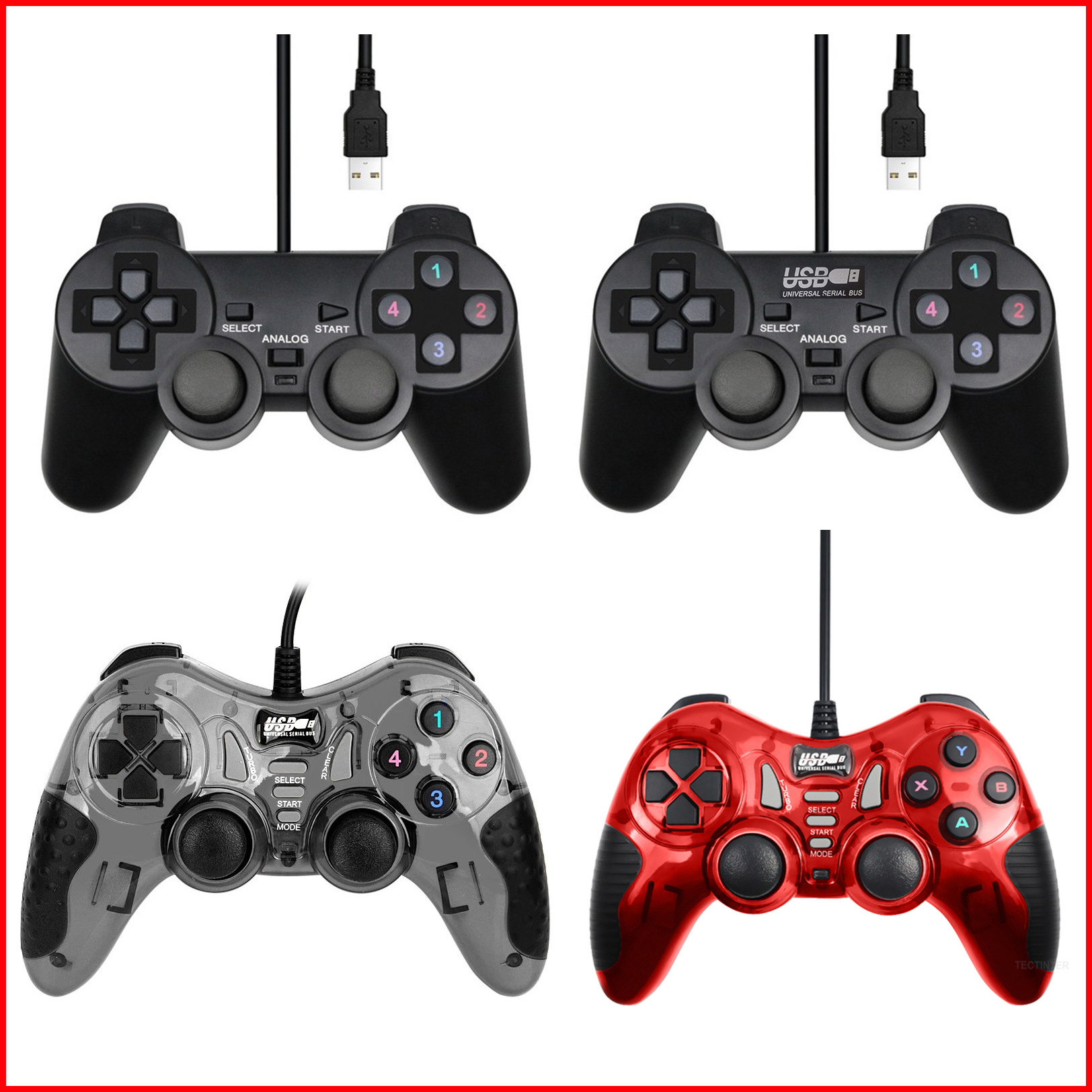 PS2 controller appearance USB interface single player PC computer wired game controller multifunctional PS3 Android Switch