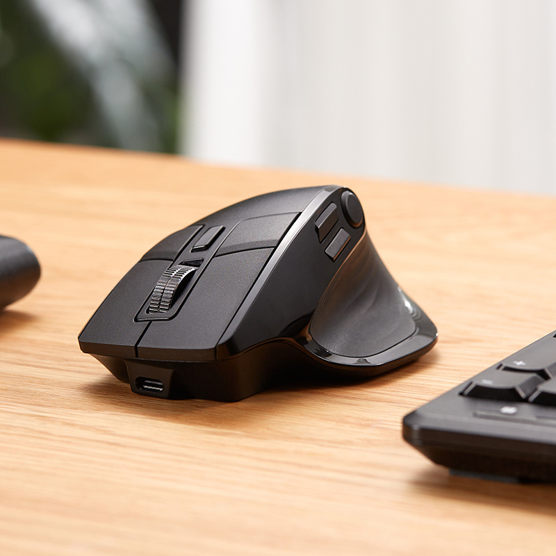 Japan SANWA silent mouse wireless bluetooth dual mode ergonomic 5 button customizable USB-C charging monitor