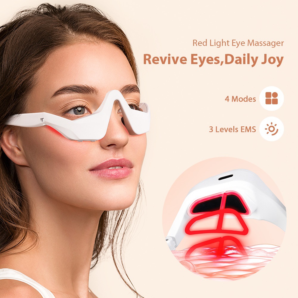 Microcurrent Massage Eye Beauty Device EMS Eye Red Light Massager for Dark Circles Eye Beauty Device