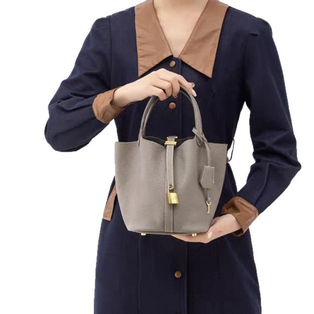 Bags 2025 New Bucket Bag Basket Bag Women Genuine Leather Handheld Bag Mommy Bag Bride Wedding Bag