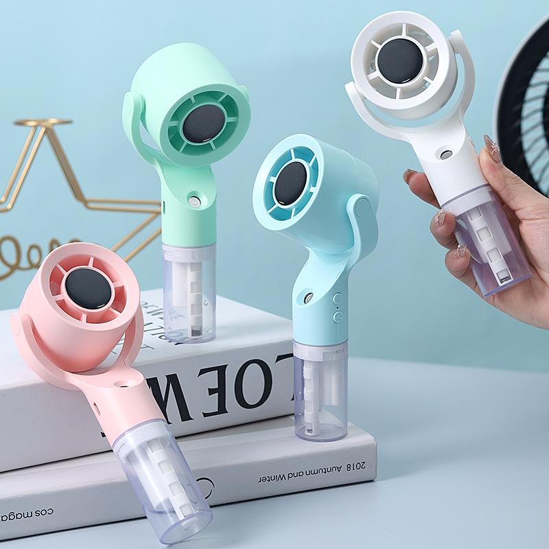 New Handheld Spray Fan Portable Mini USB Charging Outdoor Spray Humidifying Turbo Small Fan