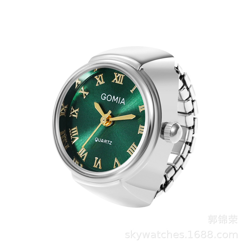 Sunray UP Watch Ring Women's Ring Mini Cute Student Finger Watch See Time Can