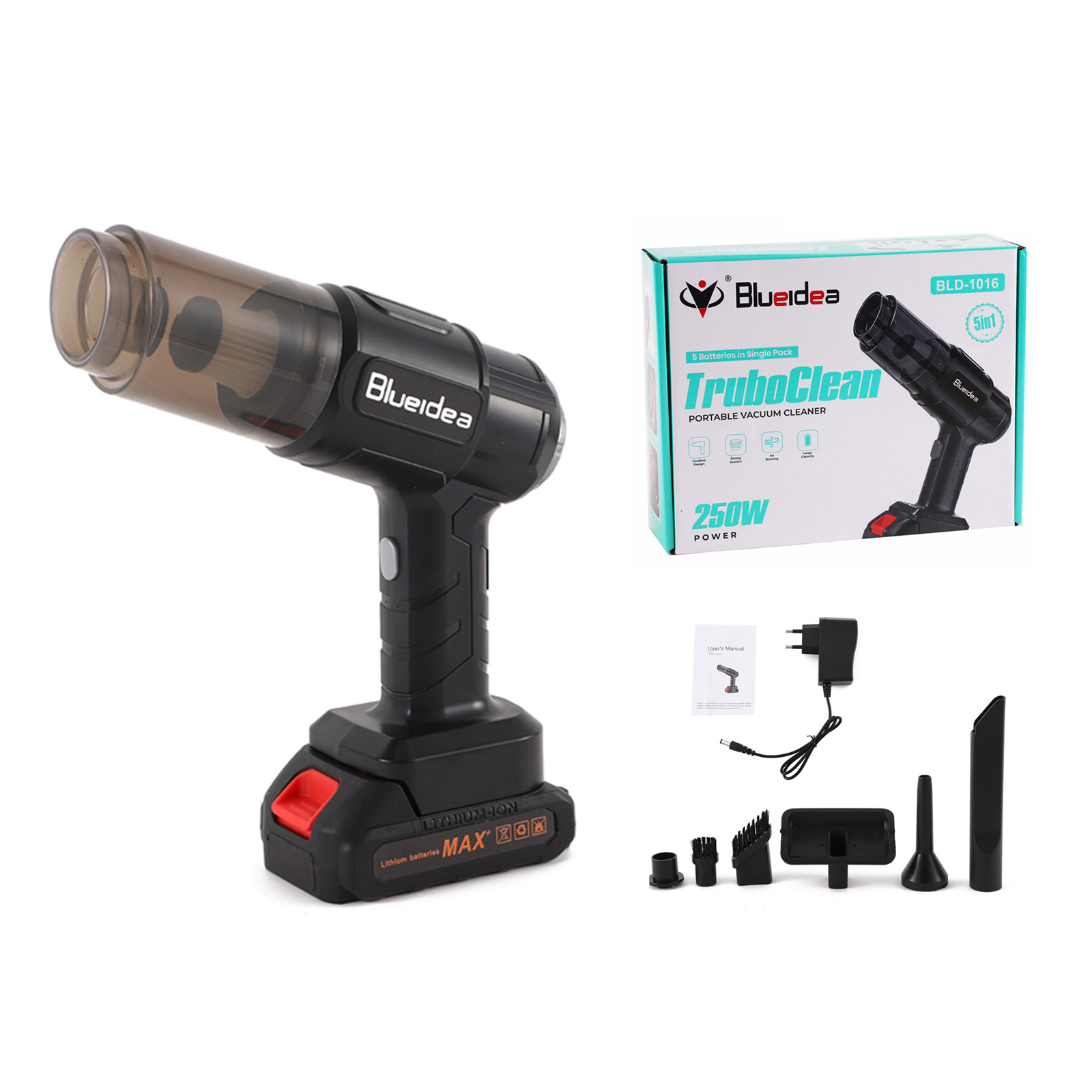 BLD-1016 Car Vacuum Cleaner Wireless Handheld Car Vacuum Cleaner High Power Blow and Suction Dual Use Cleaner