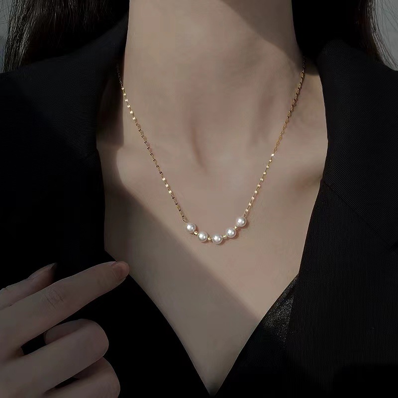 New Pearl Necklace Women's New Collarbone Chain Jewelry Live Stream