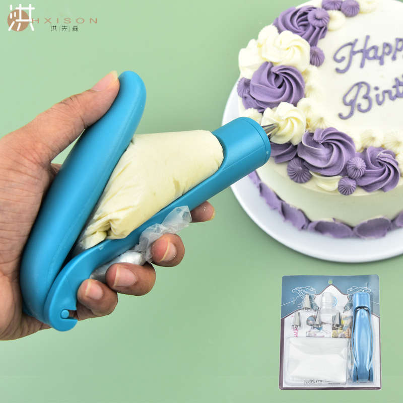 New squeeze cream piping gun set, piping aid, including piping tips, cream bag, baking tool, piping pen