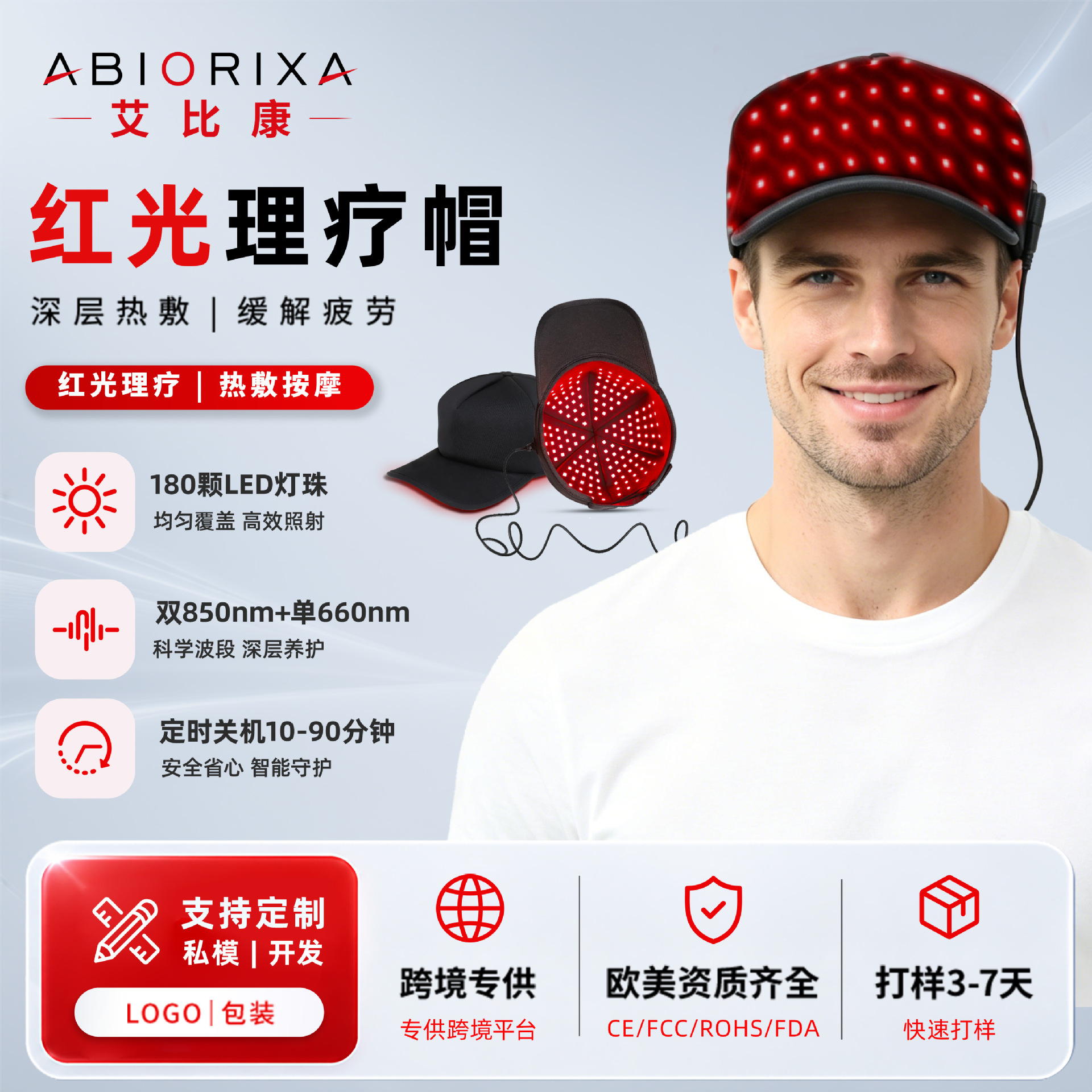 Red Light Hair Care Cap Oil Control Hair Care Device Hair Growth Cap Hair Health Anti-Hair Loss Follicle Care Hair Care Helmet