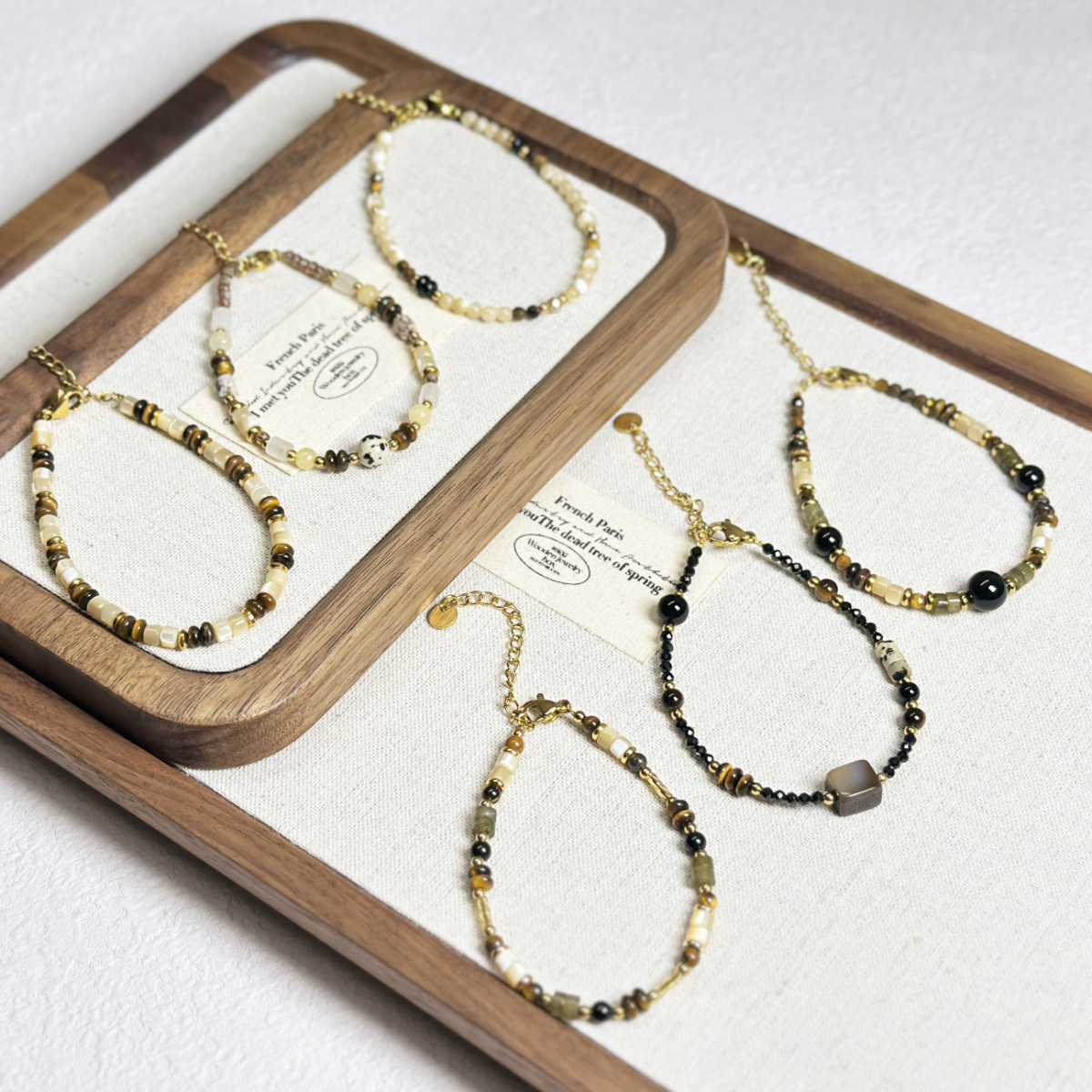 Natural Shell Bracelet Milad Color Tiger Eye Bracelet Simple Imported Seed Bead Bracelet
