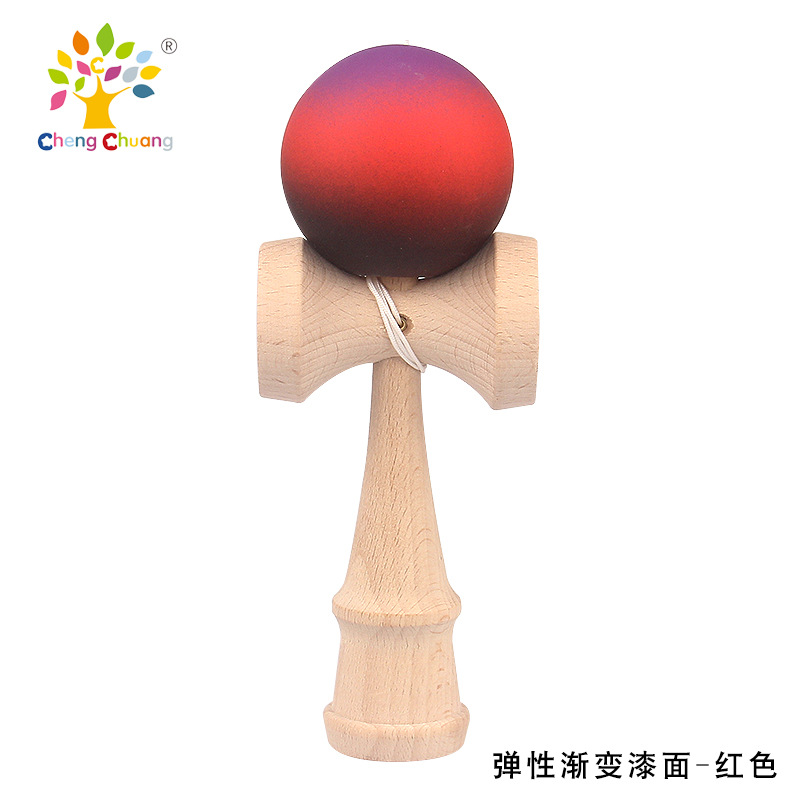Ken Da Ma Wooden Skill Ball, Kendama Toy for Adults and Children Hand-Eye Coordination Sword Ball PU Paint