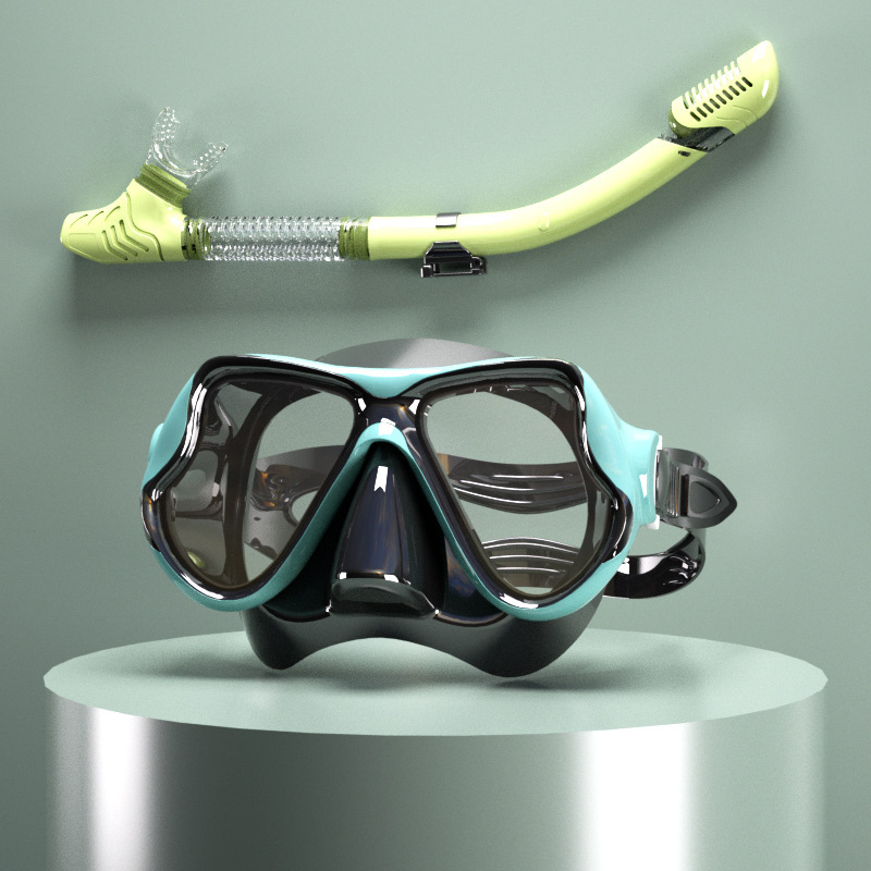 New diving mask snorkel full dry anti-fog set snorkeling mask mouthpiece silicone diving mask