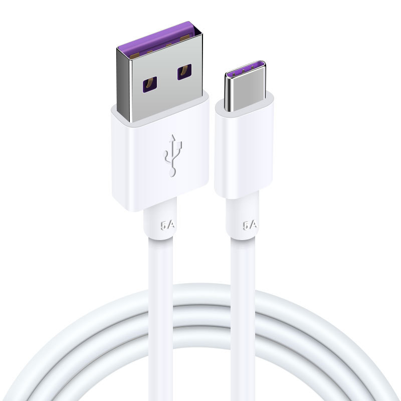 Type-C Data Cable 5A Fast Charging Compatible with Huawei Honor P30 P20 Mate30 Pro Charging Cable