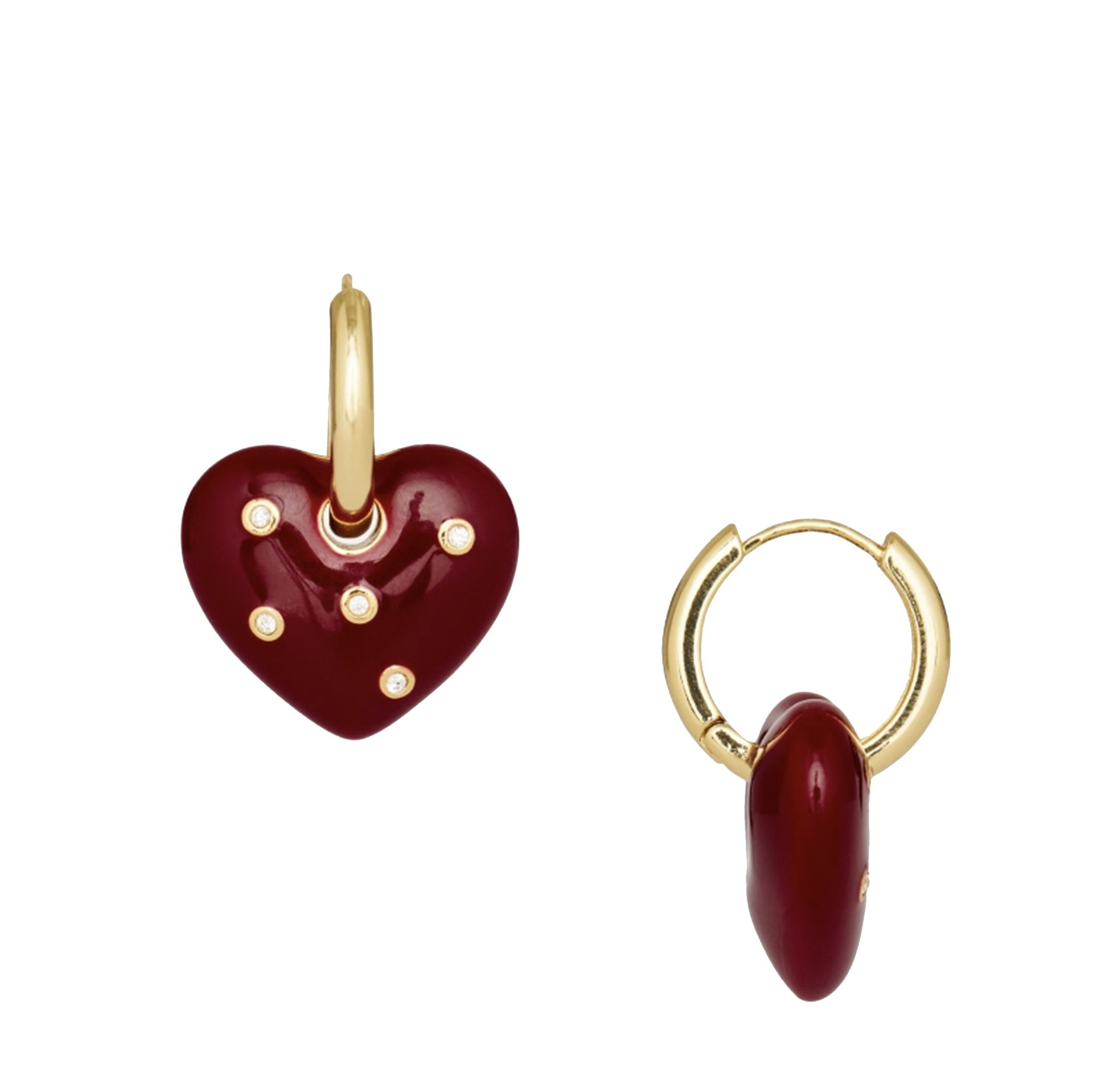 Exclusive Zhang Ruonan Ren Min Botticelli Enamel Love Earrings