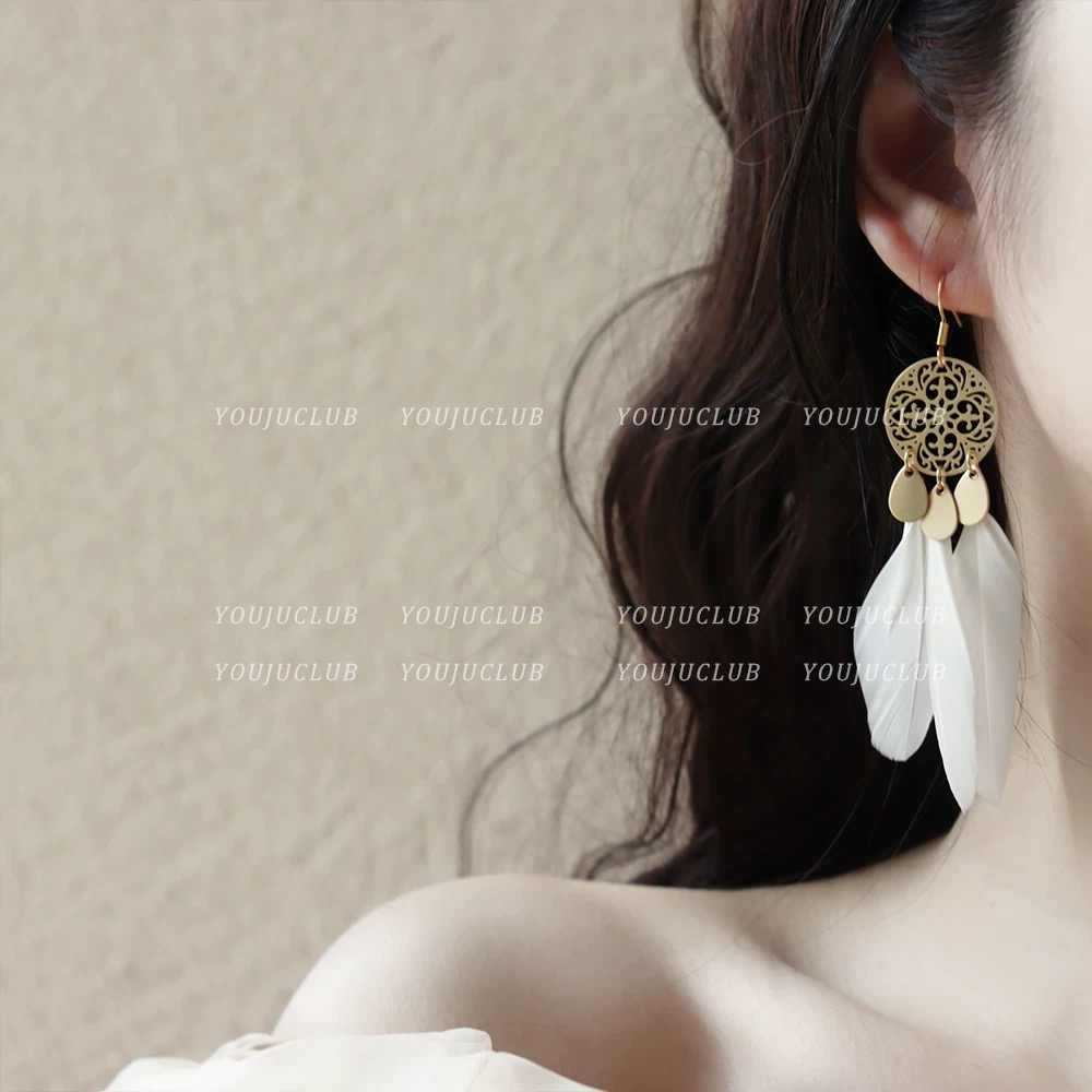 Bohemian Style Earrings Women Ethnic Ear Accessories Vacation Style Earrings Xinjiang Tibet Yunnan Exotic Tassel Accessories