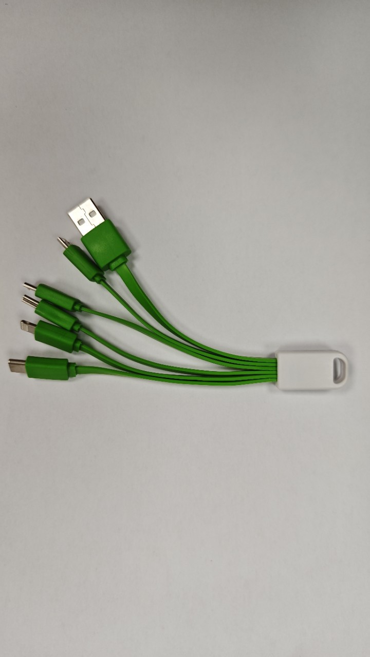 6-in-1 keychain data cable mini Android type-c multi-functional six-in-one charging cable gift