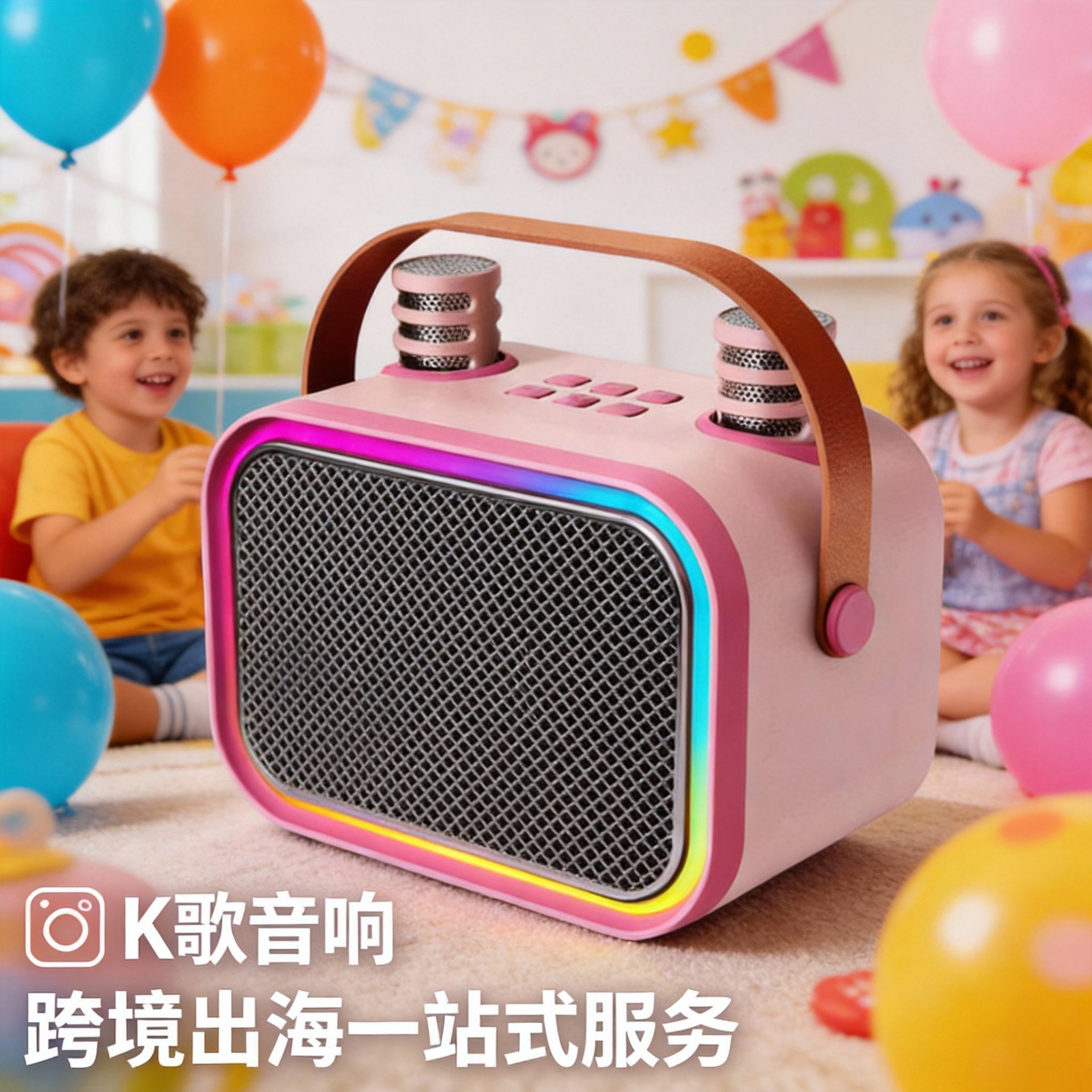 【Private Mold】Children's Mini Karaoke Machine Audio Microphone All-in-One Singing Home KTV Gift Custom Small Audio
